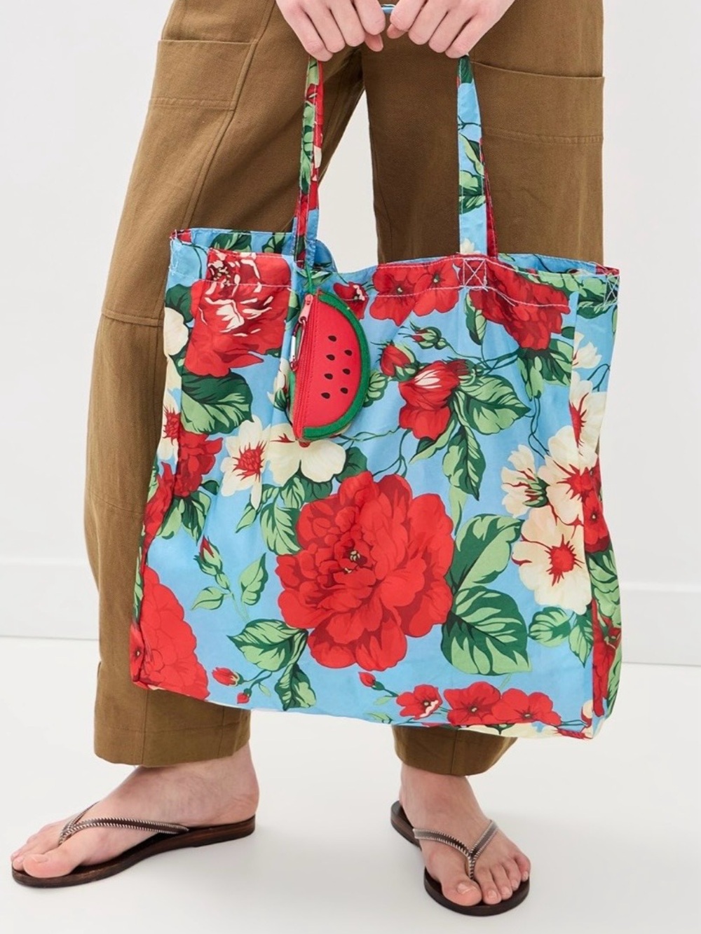 Farm Rio Bag in Watermelon. Packable. Brand new!